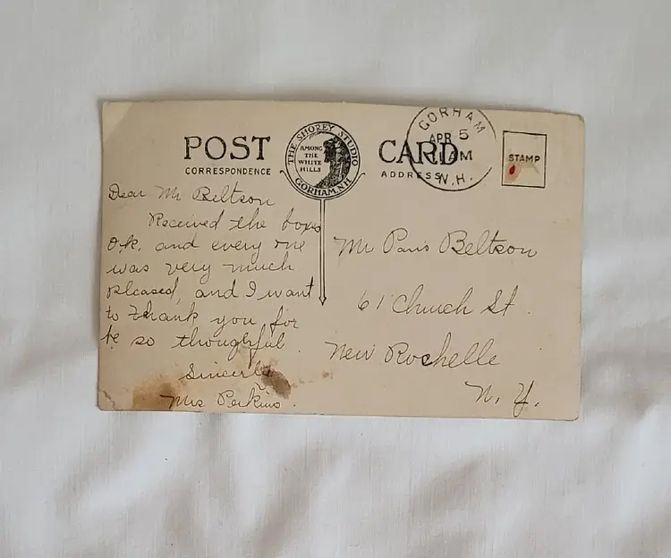 Mt. Washington from Glen Road, Gorham NH – Storey Studio Postcard, Early 1910s Postmark