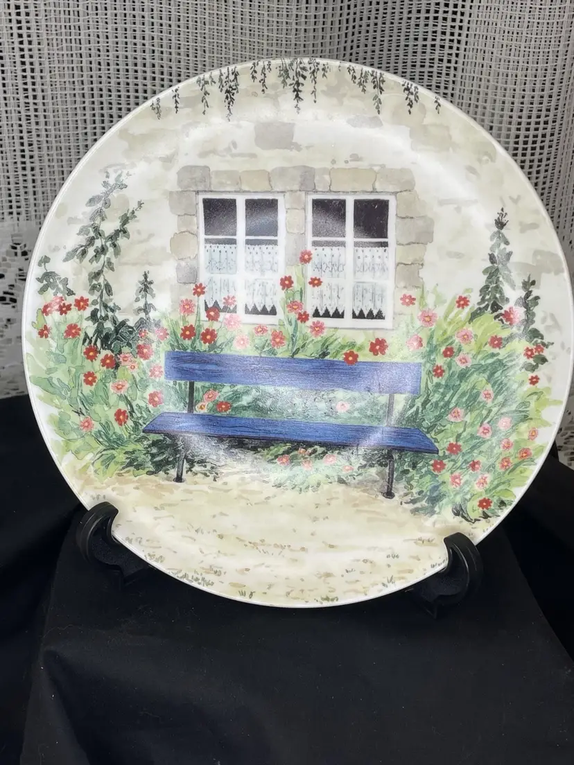 Baum Bros Garden Bench Collection Formalities Plate 8 “ plate Decorative