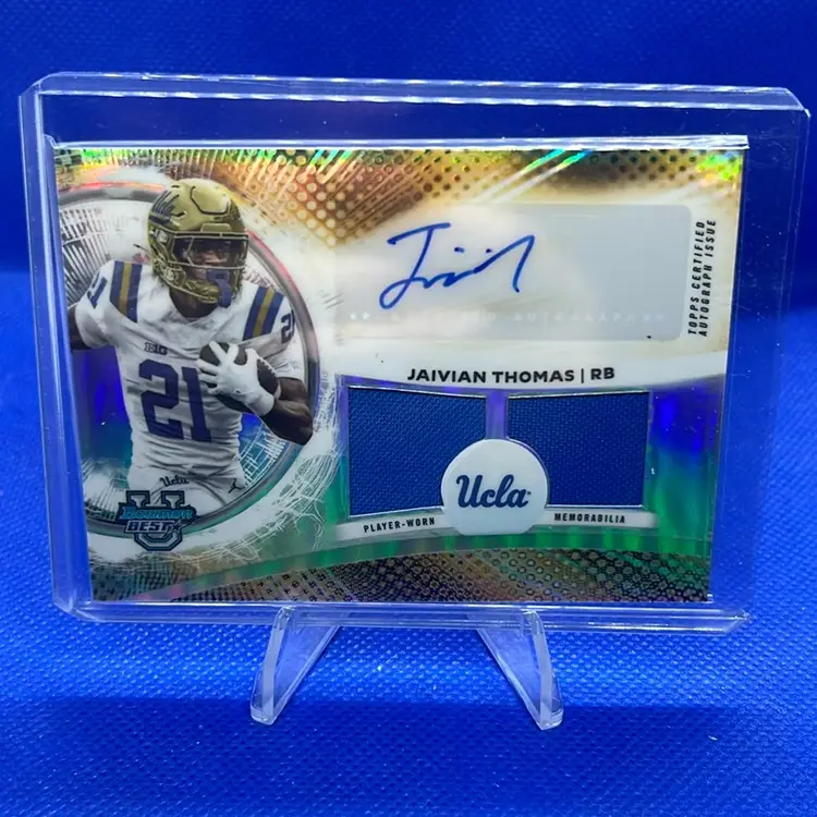 Jaivian Thomas 2025 Bowman Best U Dual Patch Auto UCLA Bruins