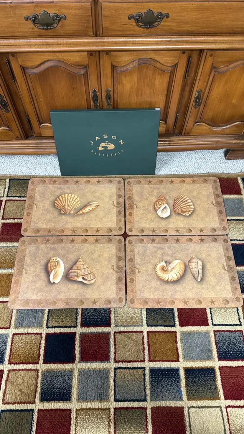 Jason Cork Back Placemats Seashells  
Set Of 4