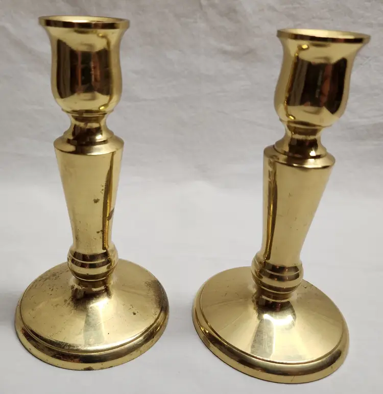 Vintage Brass Candlesticks pair