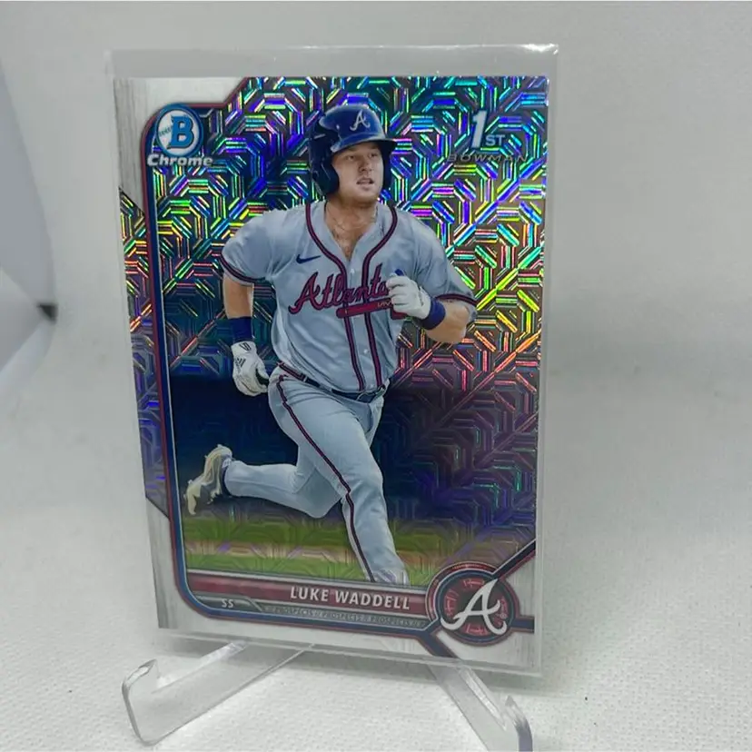 2022 1st Bowman Chrome Mojo Refractor Luke Waddell Atlanta Braves 