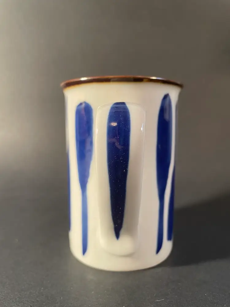 Dansk Rare Blue White Paddle Coffee Tea Mug