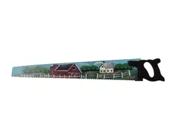 Handpainted Decorative Hand Saw Magnet 12" Barn Country Scene Byrnes Woodcrafter