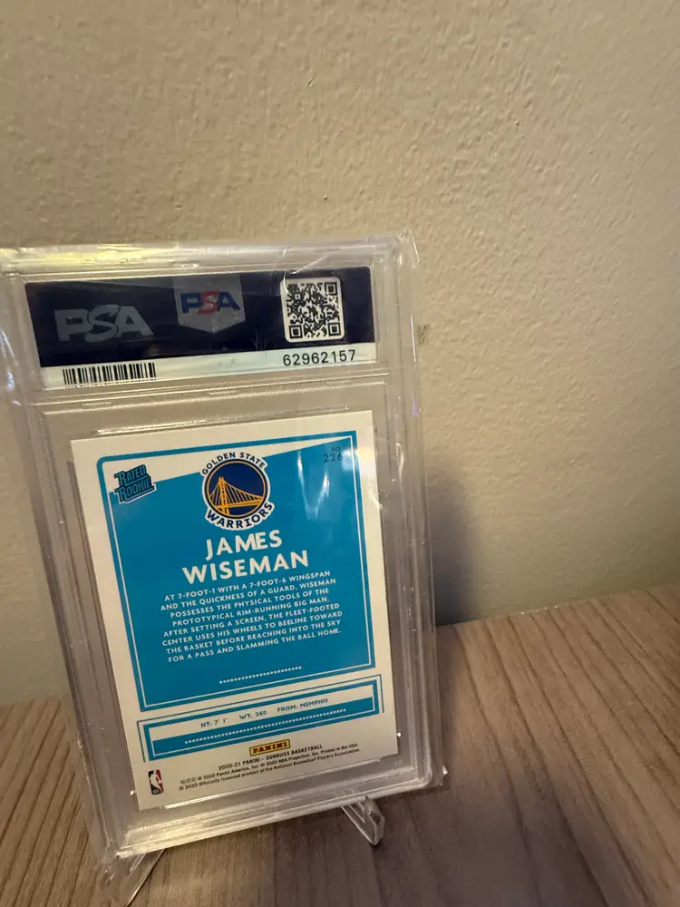 James Wiseman 2020 Donruss Orange Laser PSA 10