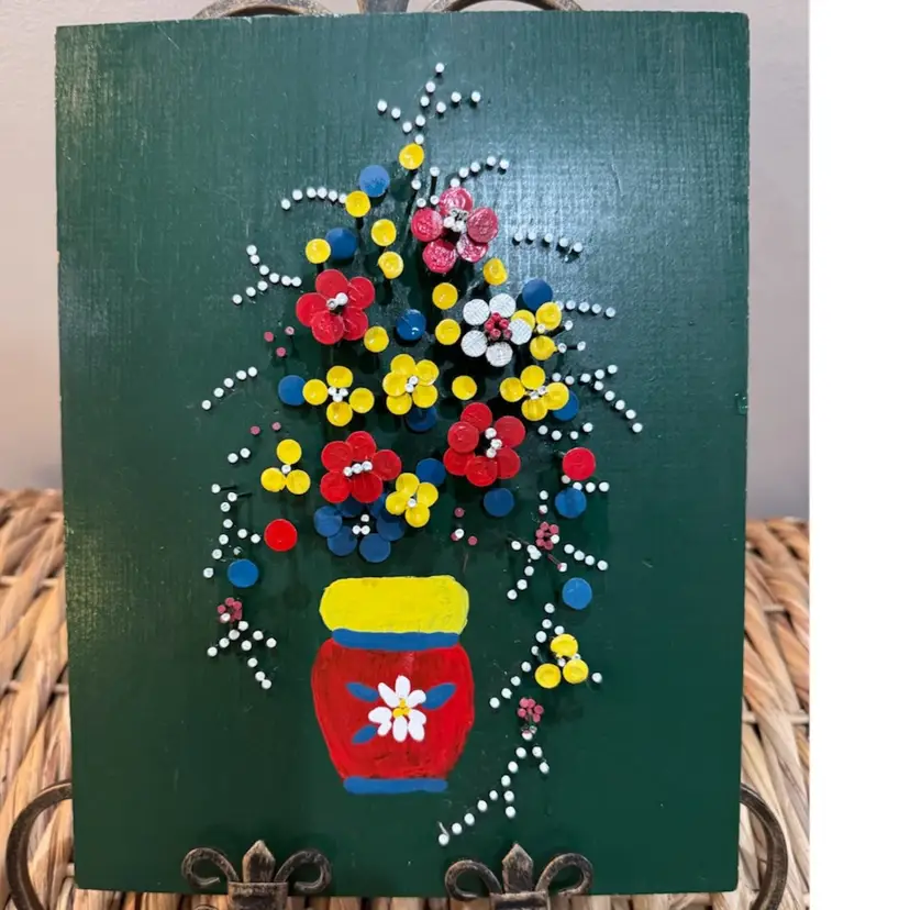 70s Folk Art Nail Bouquet