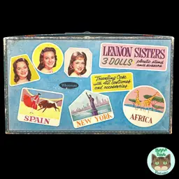 1962 Lennon Sisters Cardboard Dolls Paper Costumes Stands Travel Case By Whitman