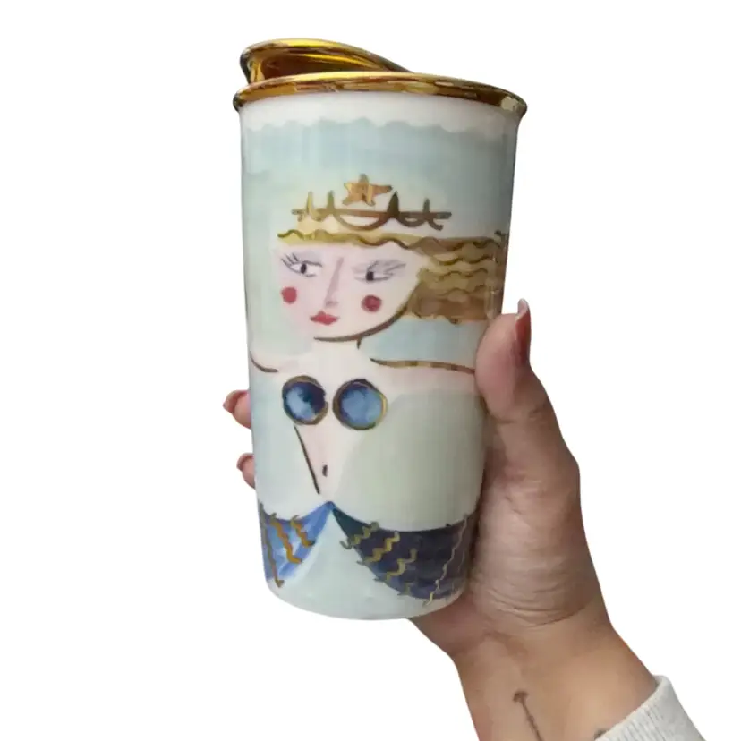 Starbucks 2014 Dot Collection Siren Ceramic Tumbler