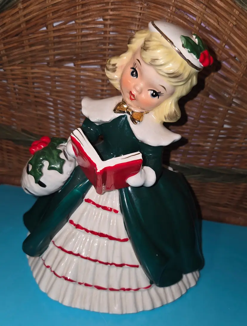 1956 Napco Girl Caroler Figural Planter