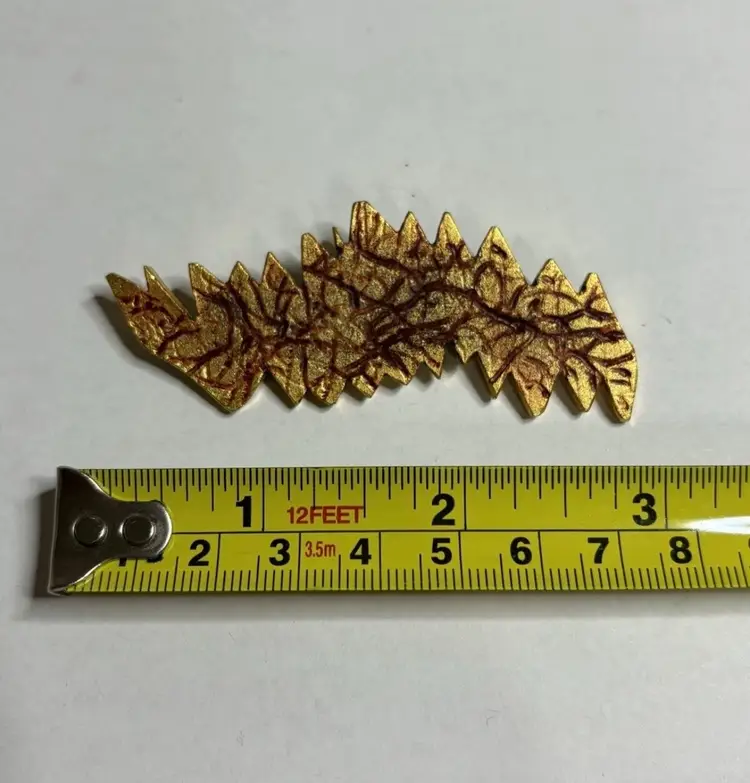 Scott Simon Artisan Signed Pin Brooch Gold Tone