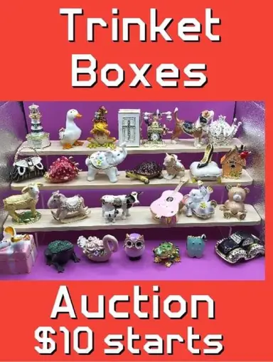 Trinket boxes auction, $10 starts With Jenikay
