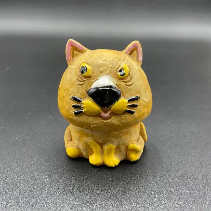 Lefton #7514 Ceramic Kitty Cat Trinket Incense Holder Figurine