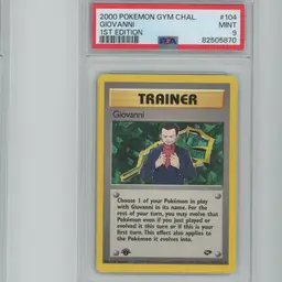 Pokémon 2000 Gym Challenge 1st Edition Giovanni Trainer 104/132 PSA 9