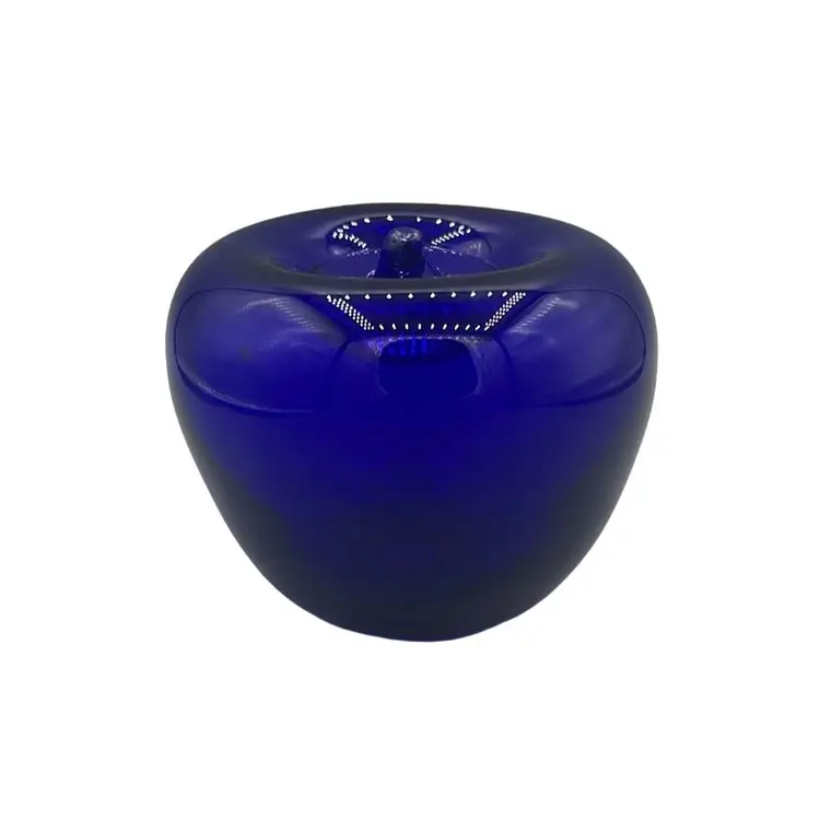 VTG Art Glass Hollow Apple Paperweight 