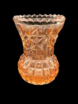 Vintage Pink Glass Toothpick Holder - Excellent Condition