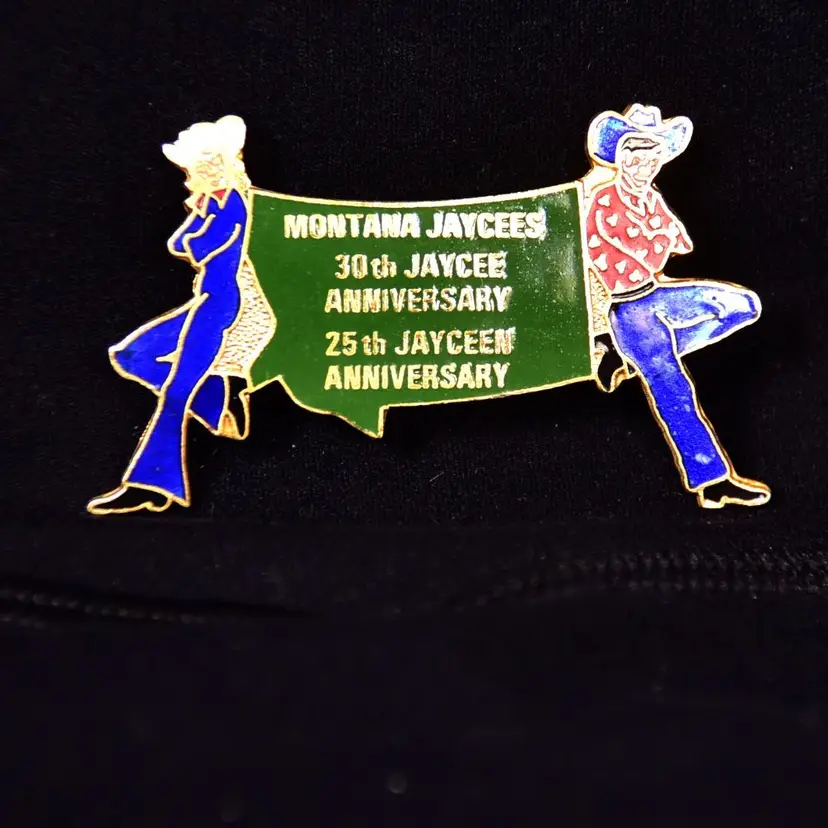 Vintage Montana Jaycees State Pin Cowboy