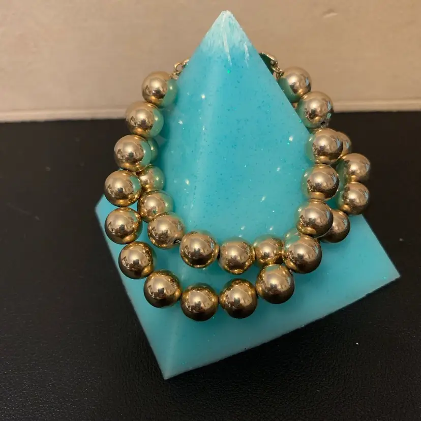 Gold Tone Bead Bracelet By Coro