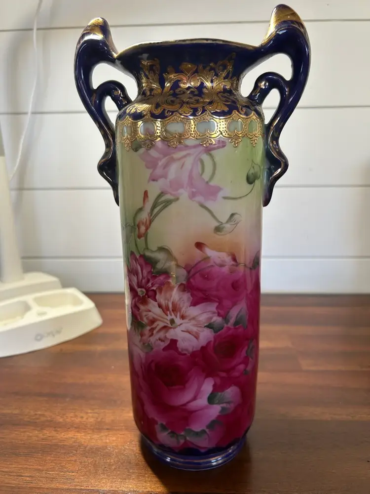 Hand-Painted Nippon porcelain vase