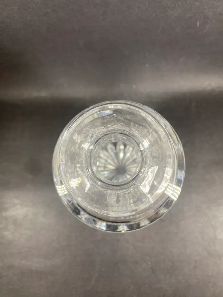 Ralph Lauren Glen Plaid Clear Crystal Decanter w Stopper 1993