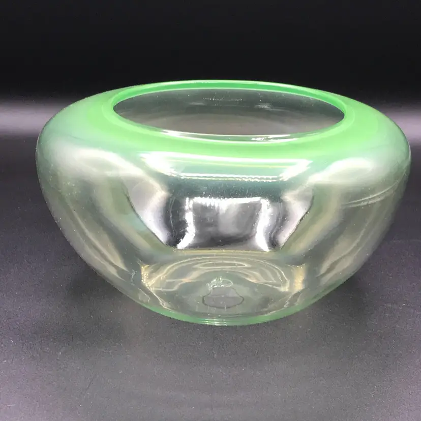 Vintage Michale Scheiner Hand Blown Bowl at The Museum of Glass 1980 Signed