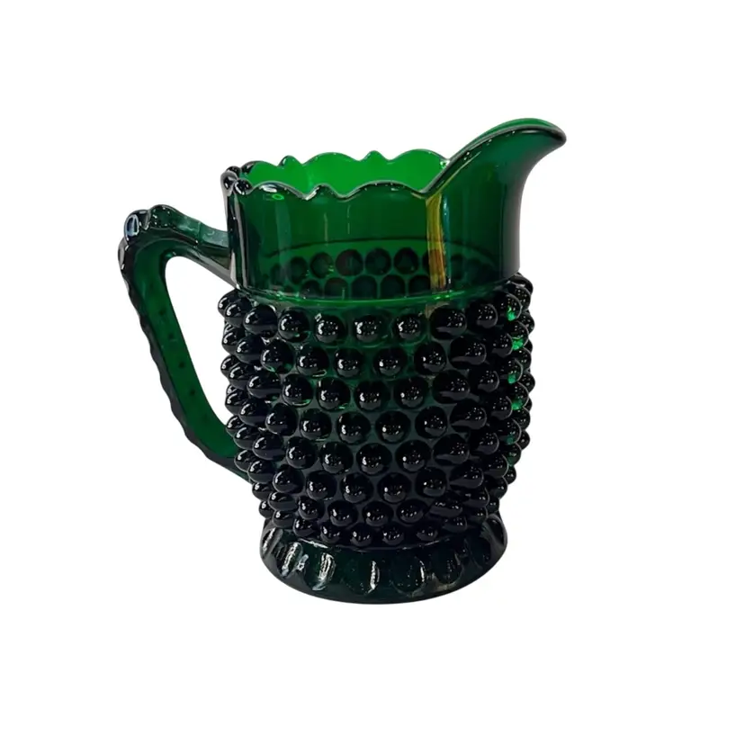 Vintage Hobnail Creamer Syrup Pitcher 
Victorian Art Nouveau
