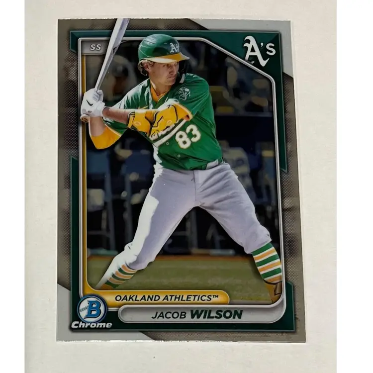 Jacob Wilson 2024 Bowman Chrome Oakland Athletics