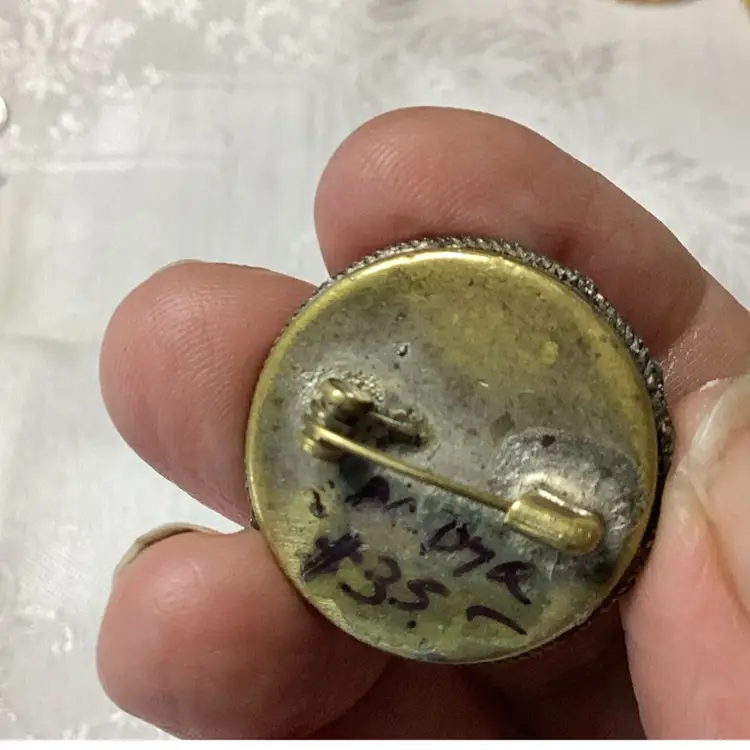 Vintage Micromosaic Brooch 1”