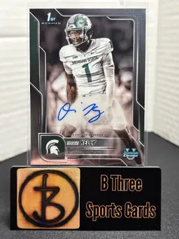 OMARI KELLY 2025 Bowman Chrome U Auto #BCA-OK Michigan State Spartans A1348