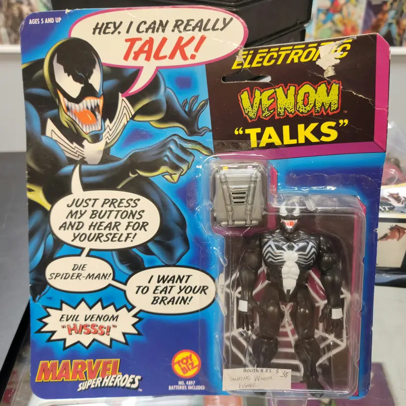 Marvel Superheroes Toybiz Talking Venom 1991 NIB