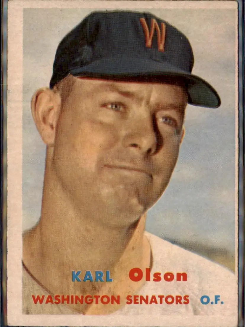 1957 Topps #153 Karl Olson - ( pk1 ) - Washington Senators