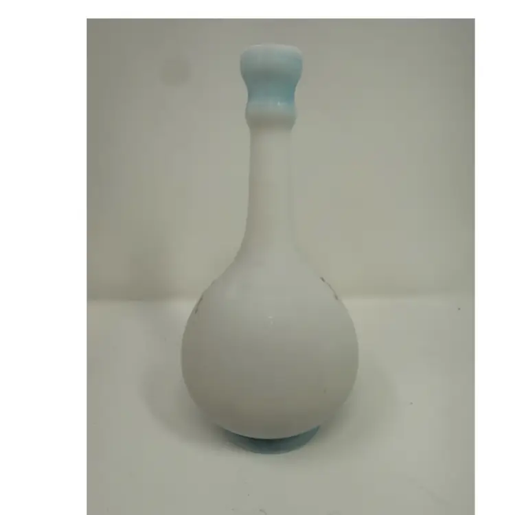 Hand-Painted Bristol Glass Bud Vase
