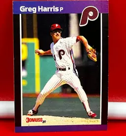 1989 Donruss Collector Baseball Trading Card Phillies Greg Harris #548