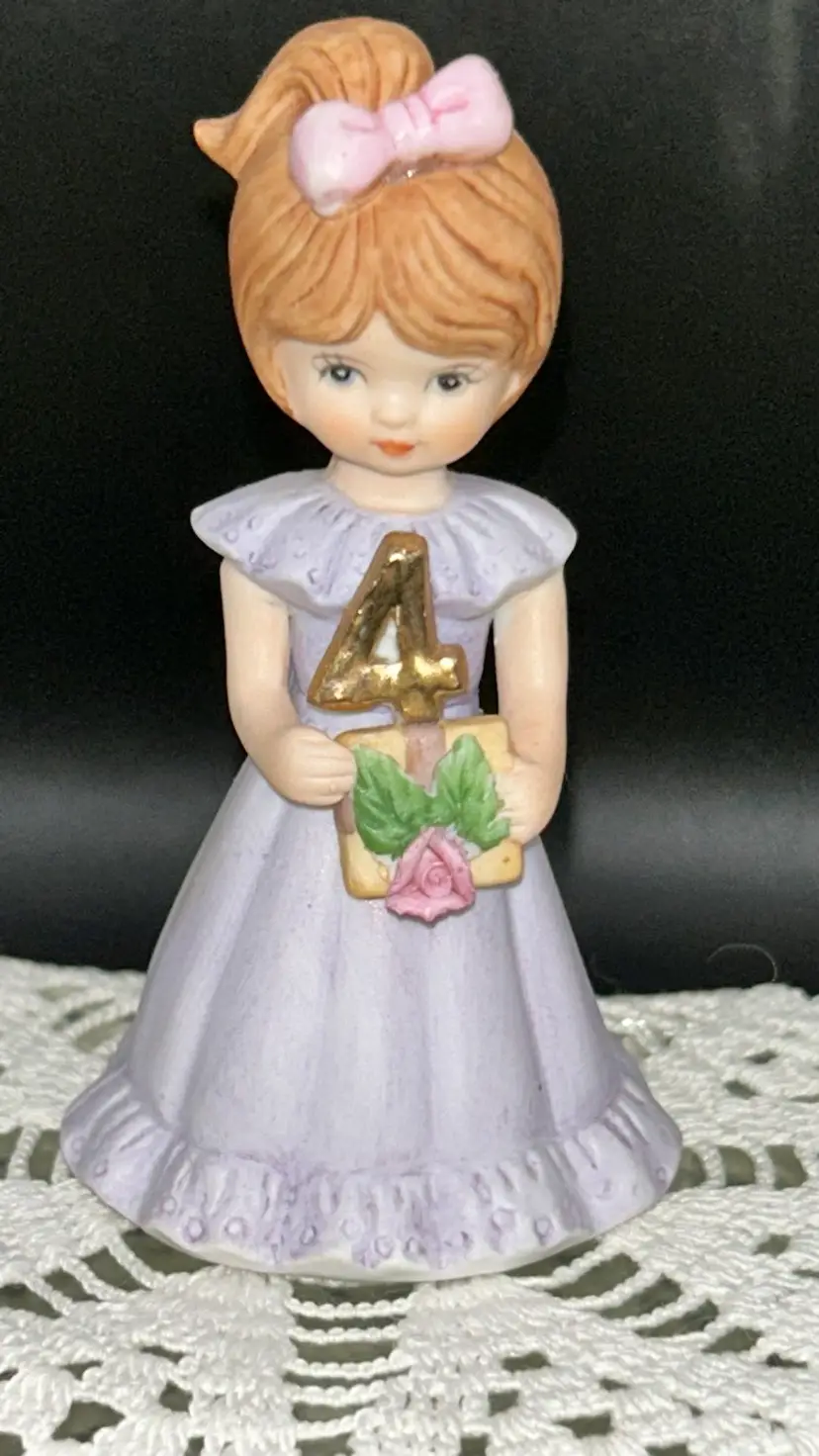 Vintage Enesco Growing Up Girl-Age 4