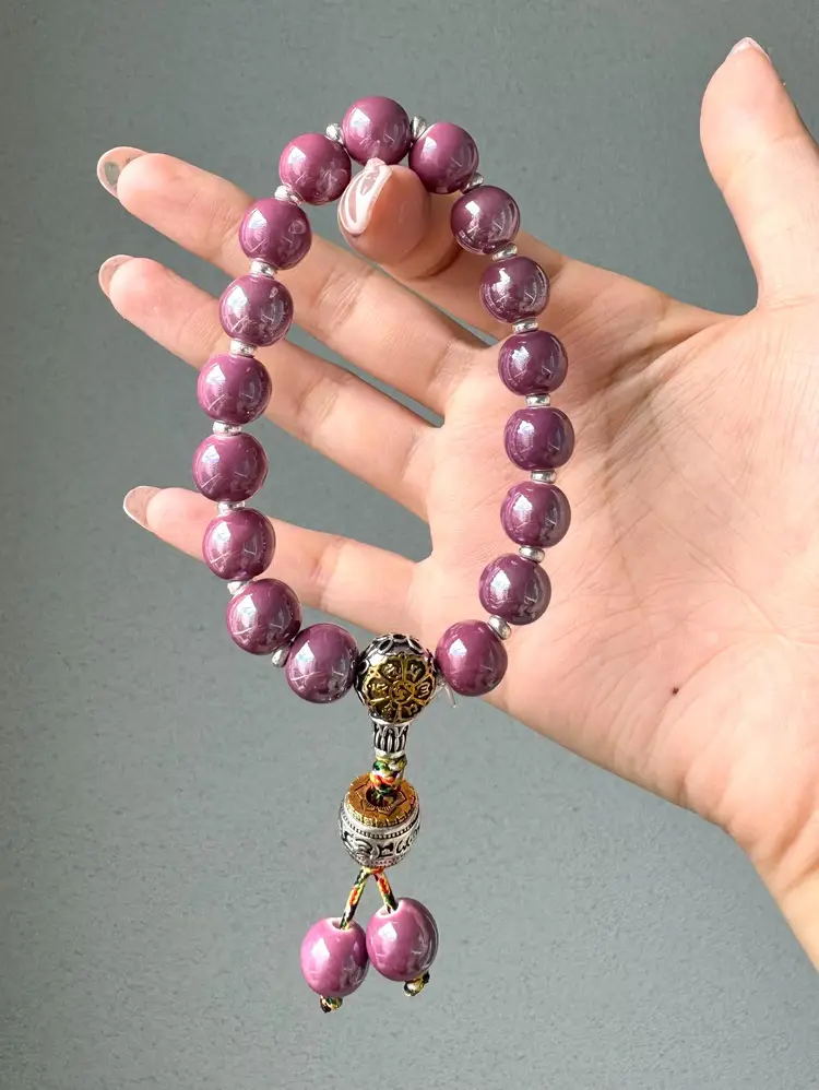 Pink Buddha Stones Incense Ash Liuli Glass