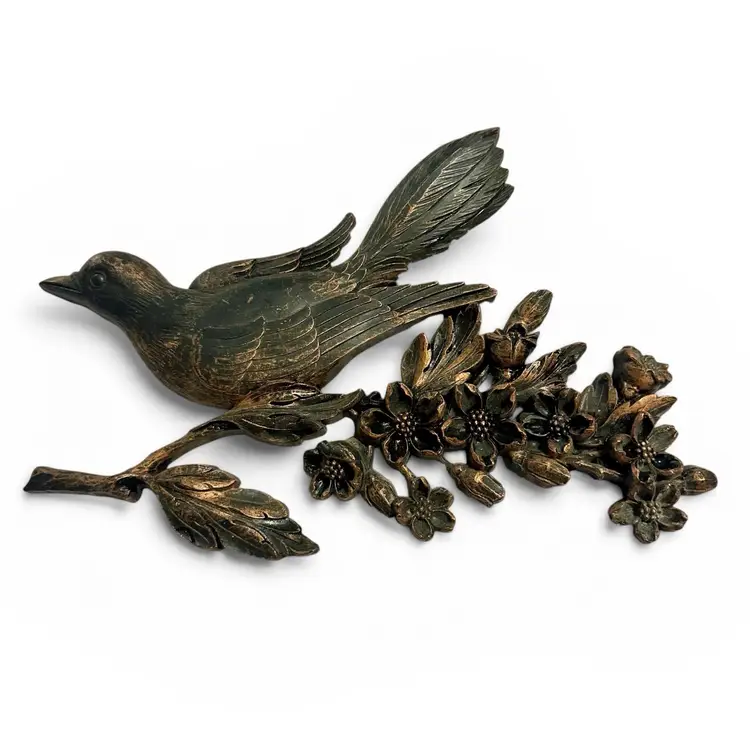 Vintage Gallery Wall Dart Industries Coppercraft Embossed Bird On Dogwood Branch