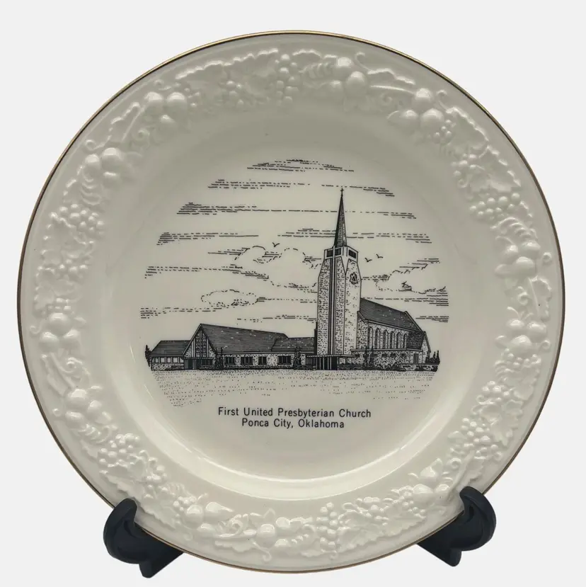 1969 First United Presbyterian Church Collectible Plate Ponca City Oklahoma