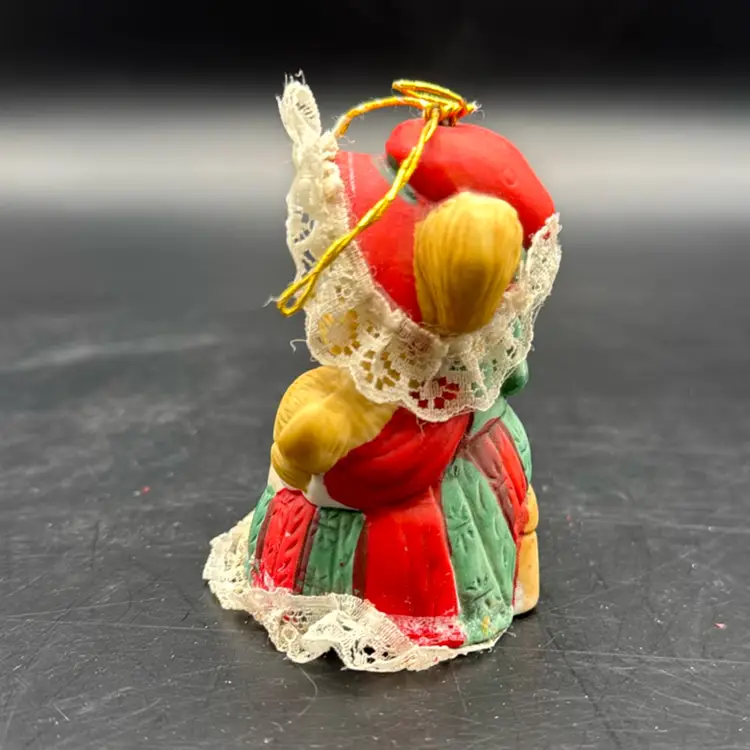 Vintage Jasco Caring Critter Chimer Christmas Ornament Bell 3” READ
