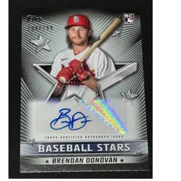 2022 Topps Update Brendan Donovan Black Auto /199 RC Cardinals
