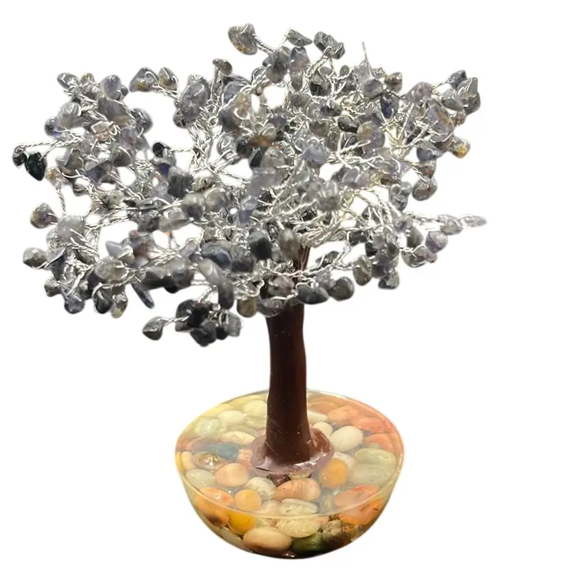 Vintage Natural Crystal Tree 7” Tall