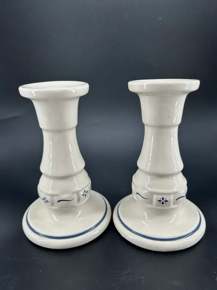 PAIR OF LONGABERGER VOTIVE CANDLE HOLDERS