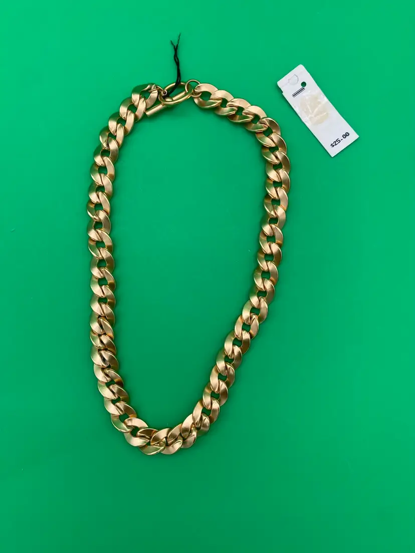 Anne Klein Women's Gold-Tone Chunky Curb Chain Style 17" Necklace - Vintage New