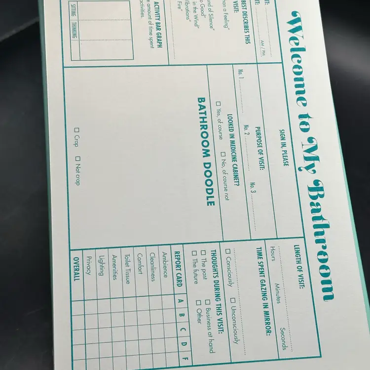 Knock Knock Bathroom Guest Book (50012) - Hardcover By Knock Knock - VERY GOOD