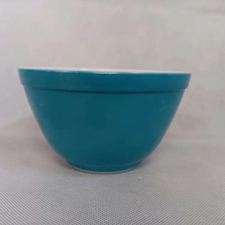 Vintage Pyrex Primary Colors Blue Mixing Bowl 401 No 1.5 Pt Size Markings 1950's