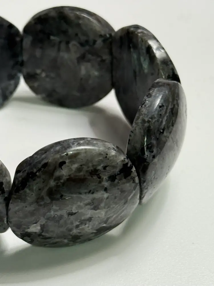 Rustic Larvikite Stretch Bracelet