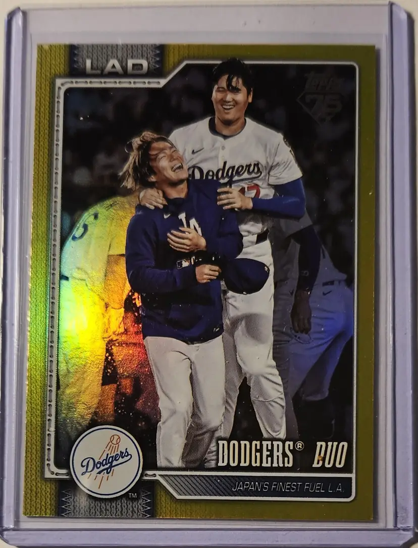 2026 Topps Series 1 Yellow Rainbow Foil Dodgers Duo 253/399