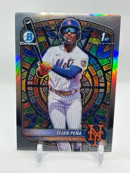 Elian Peña 2025 Bowman Chrome Etched In Glass Prospect New York Mets