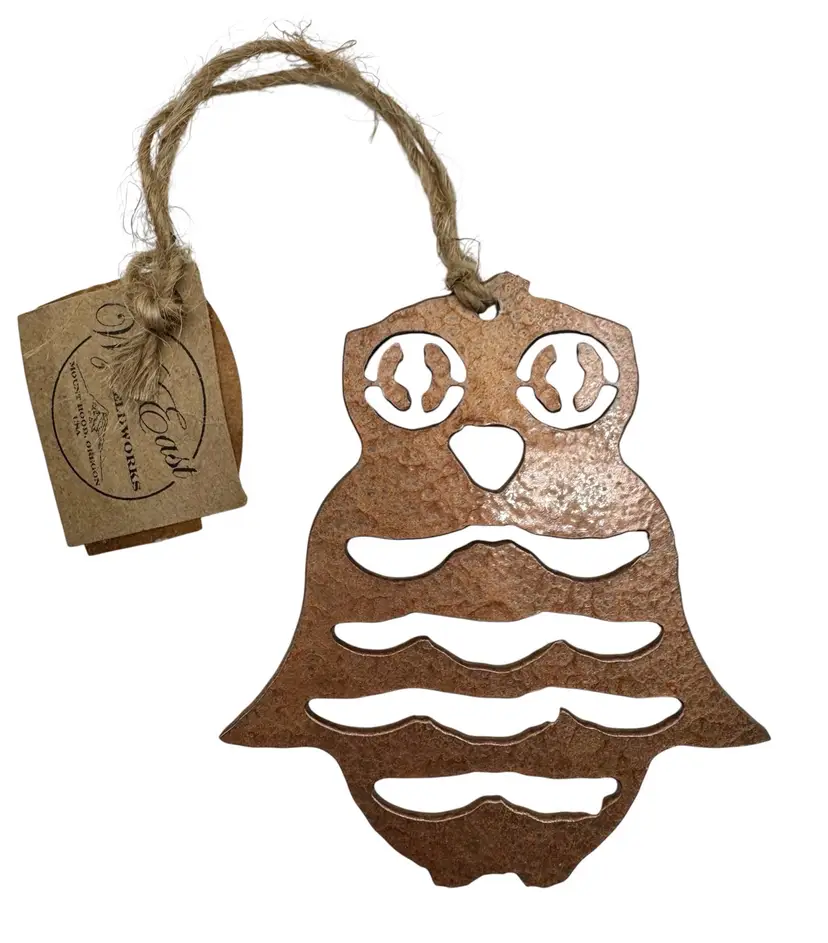 Wy’East Weldworks Handmade Welded Metal Owl Bird Ornament Mount Hood Oregon 3.5”