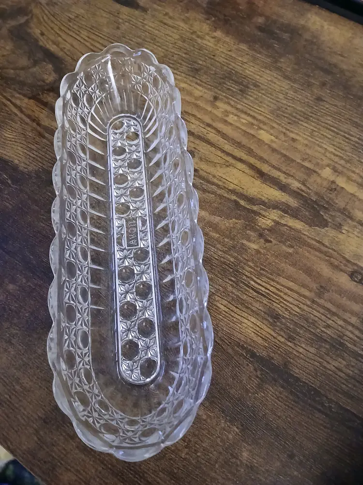 Vintage Avon Glass Dish - Daisy & Button Pattern