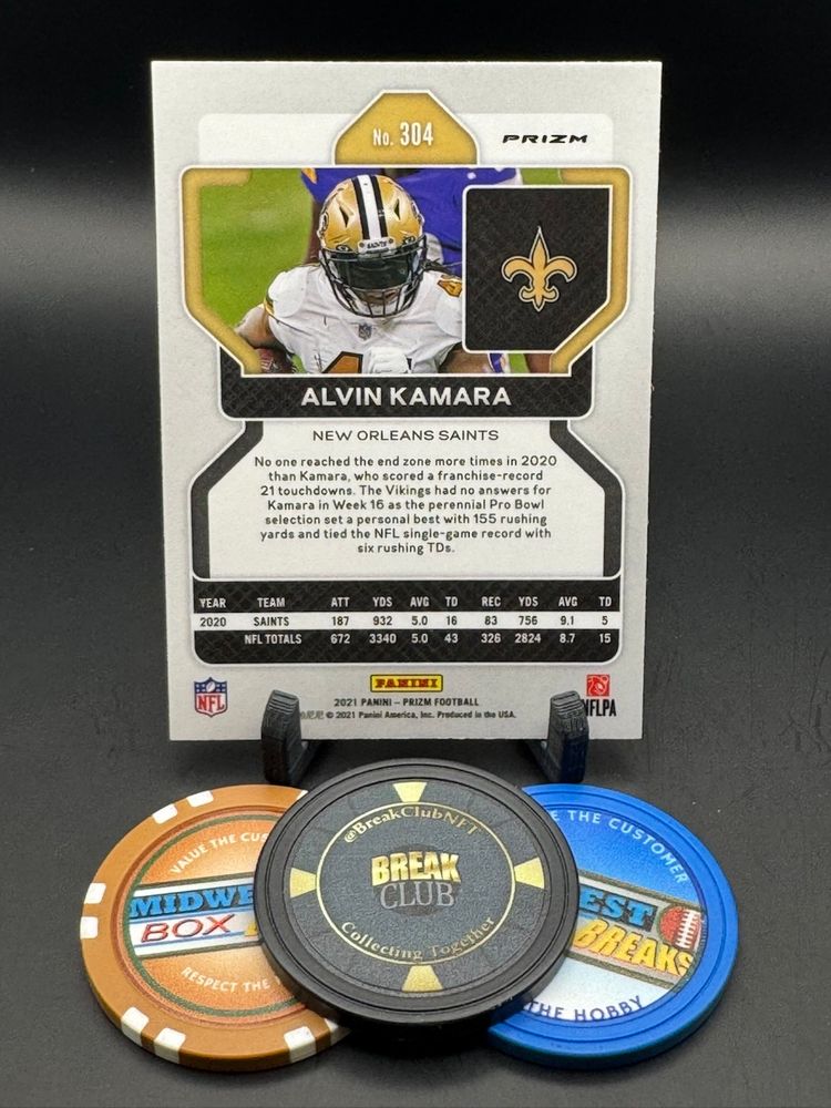 Alvin Kamara Orange Disco 2021 Prizm New Orleans Saints