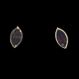 #01 Amber Color Rhinestone Post Earrings